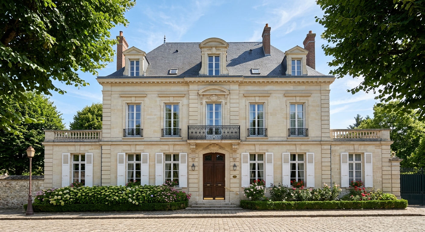 Fa&ccedil;ade de maison impeccable &agrave; Chantilly
