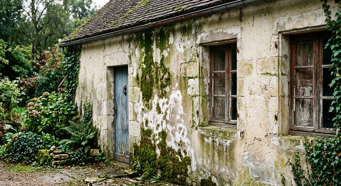 Mousses et moisissures sur fa&ccedil;ade